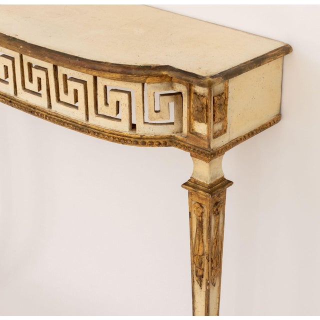 Italian Neoclassical Style Painted Console Table For Sale In New York - Image 6 of 9