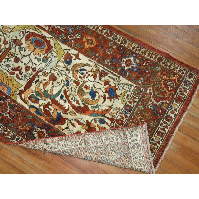 Zabihi Collection Ivory Persian Antique Runner - 2'11" x 15'1" For Sale In New York - Image 6 of 10
