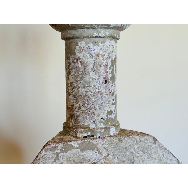 Early 19th Century Swedish Gustavian Wooden Altar Stick Lamp For Sale - Image 11 of 17