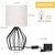 Modern Black Bedside Table Lamp With Linen Shade For Sale - Image 4 of 8