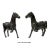 Brown Chinese Bronze Brown Metal Racing Horse Figures - a Pair For Sale - Image 8 of 9