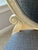 Oversized French Louis XVI Style Distressed Off-White & Slate Blue Upholstered Armchair For Sale In Raleigh - Image 6 of 12