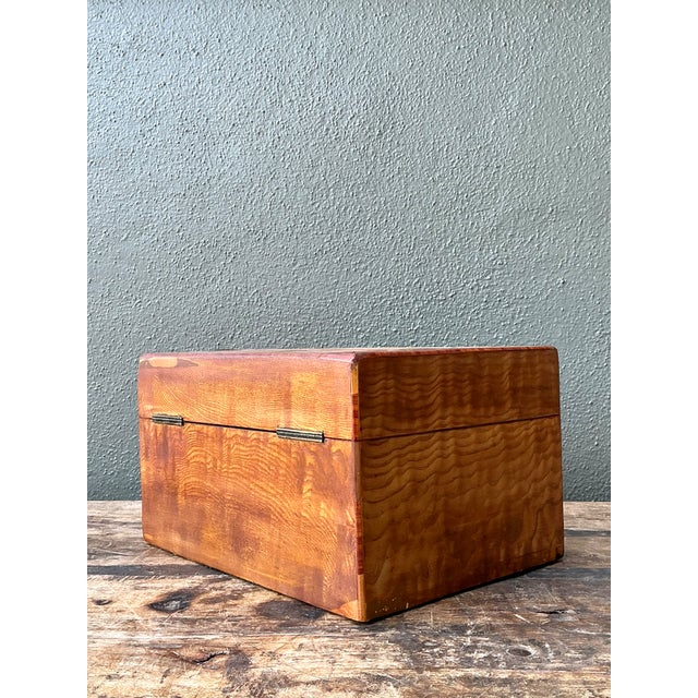 Vintage Marquetry Inlaid Wood Box For Sale - Image 12 of 16