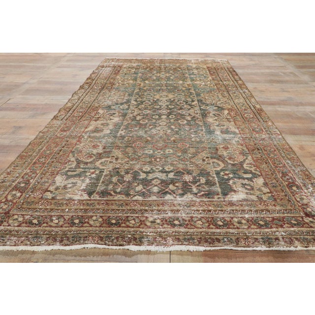 Antique-Worn Persian Malayer Rug - 04'08 X 10'01 For Sale - Image 9 of 11