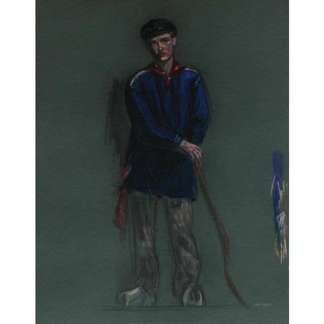 Seymour Tubis Portrait of a Young Man, Pastel Drawing, 1939 1939 For Sale