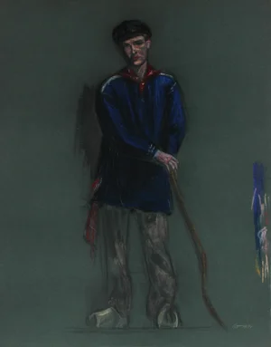 Seymour Tubis Portrait of a Young Man, Pastel Drawing, 1939 1939