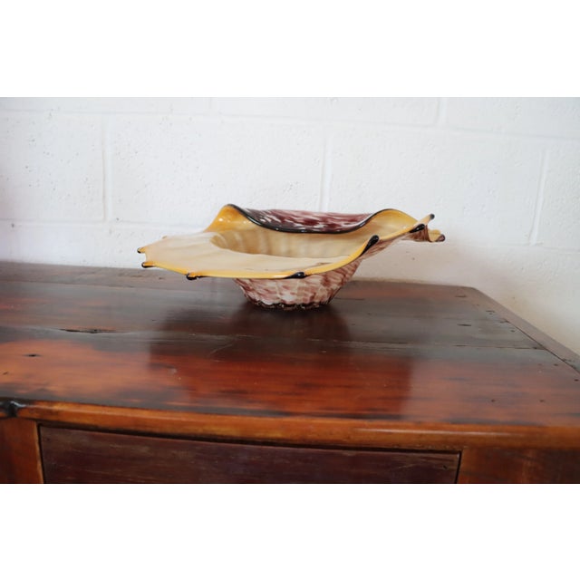 Purple Art Glass Bowl For Sale - Image 8 of 9