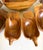 Mid-Century Modern Hand-Carved Wood Duck Salad Bowl Set With Serving Bowl - 9 Pieces For Sale - Image 4 of 12