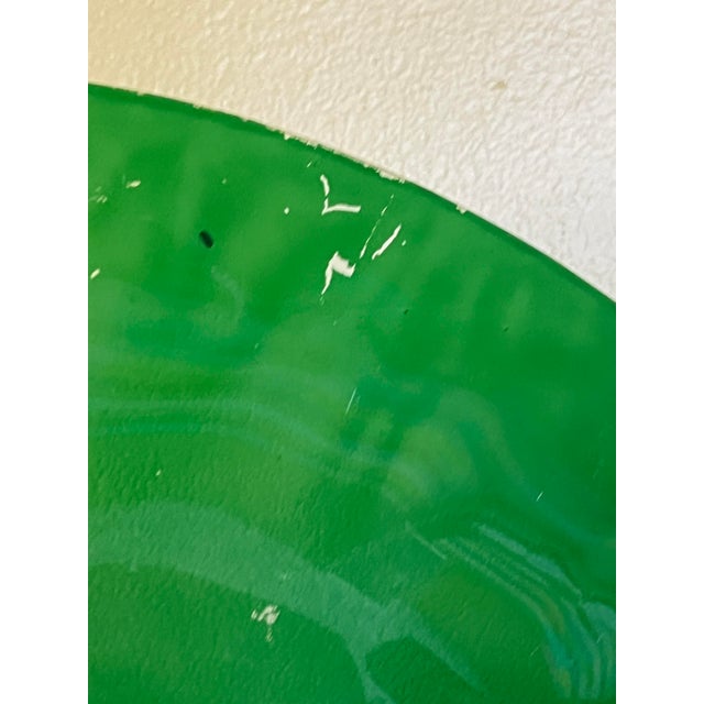 Large 1980s Spanish Artisan Green Glass Centerpiece Bowl For Sale - Image 9 of 12