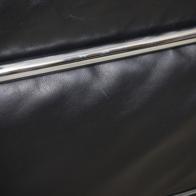 LC2 Three-Seater Sofa in Black Leather by Le Corbusier, 1990s For Sale - Image 15 of 18