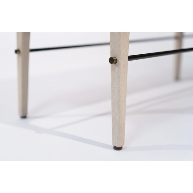 Linear Bench in White Oak and Bronze Series 72 by Stamford Modern For Sale - Image 11 of 18
