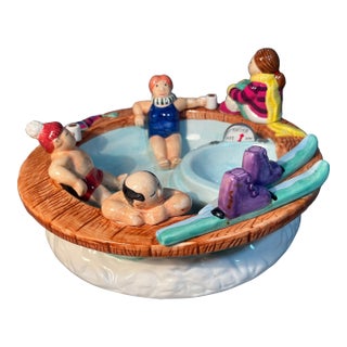 Chips & Dip Ski Lodge Hot Tub Party Platter 1995 Lotus Mint Condition For Sale