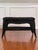 French Small Wicker Woven Coffee Table in Black With Lower Rattan Shelf, C. 1970 For Sale - Image 9 of 16