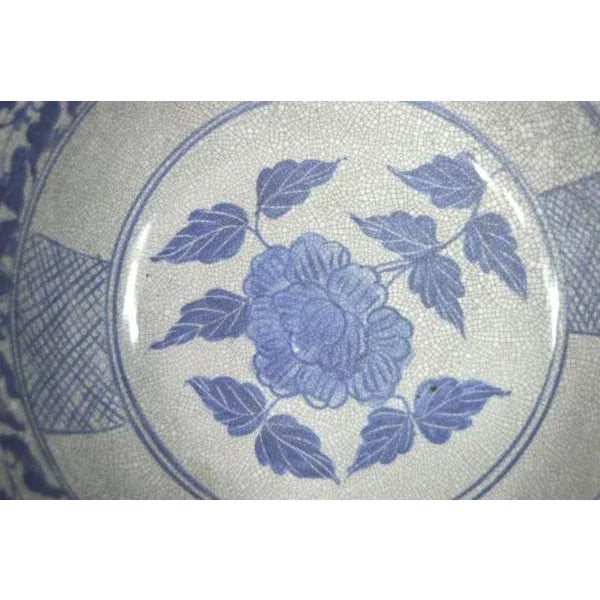 Blue Blue and White Porcelain Wash Basin For Sale - Image 8 of 10