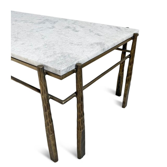 Luna Stone & Bronze Coffee Table For Sale - Image 10 of 11