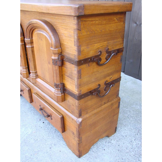 Rustic Oak Chest of Drawers, 1950s For Sale - Image 12 of 13