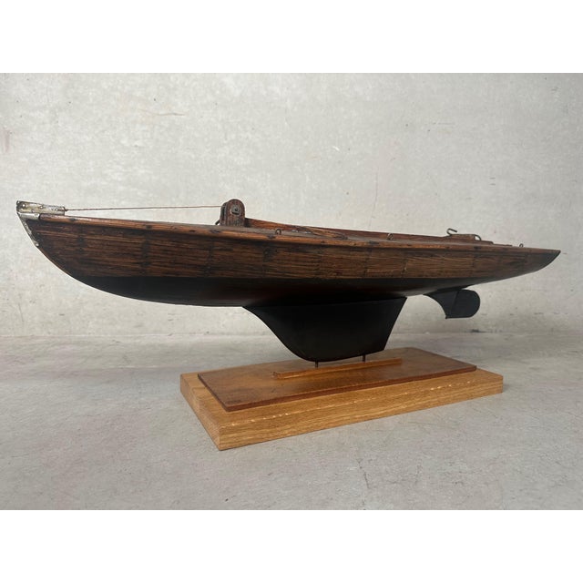 1920s Antique Wooden Yacht, 1920s For Sale - Image 5 of 18