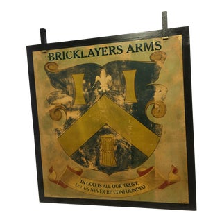 English Double Sided Metal Pub Sign For Sale