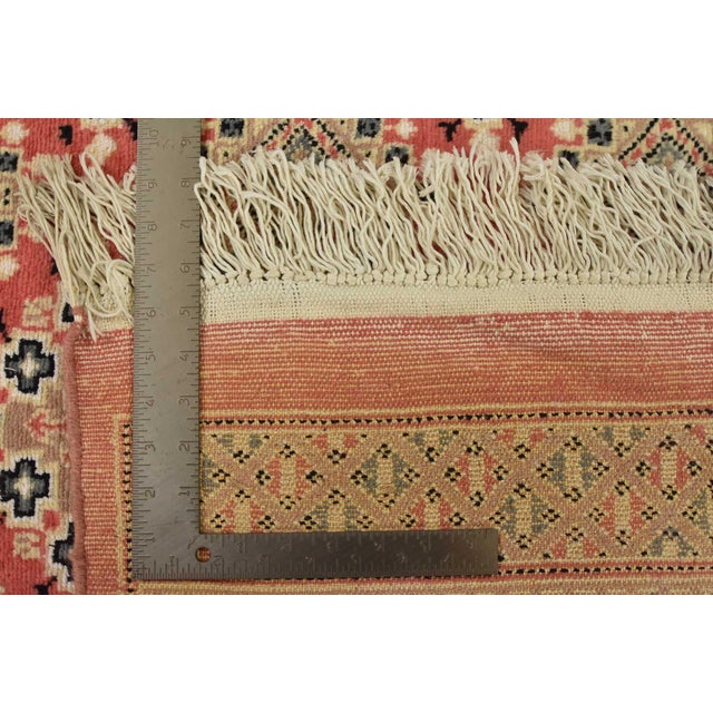 Bokhara Jaldar Rug 8’4” X 10’4” Pink Wool Tribal Hand-Knotted Oriental Carpet For Sale - Image 14 of 14