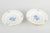 Meissen 4 deep plates, early 20th century. Hand-decorated porcelain with hand-painted blue floral decoration and gilded...