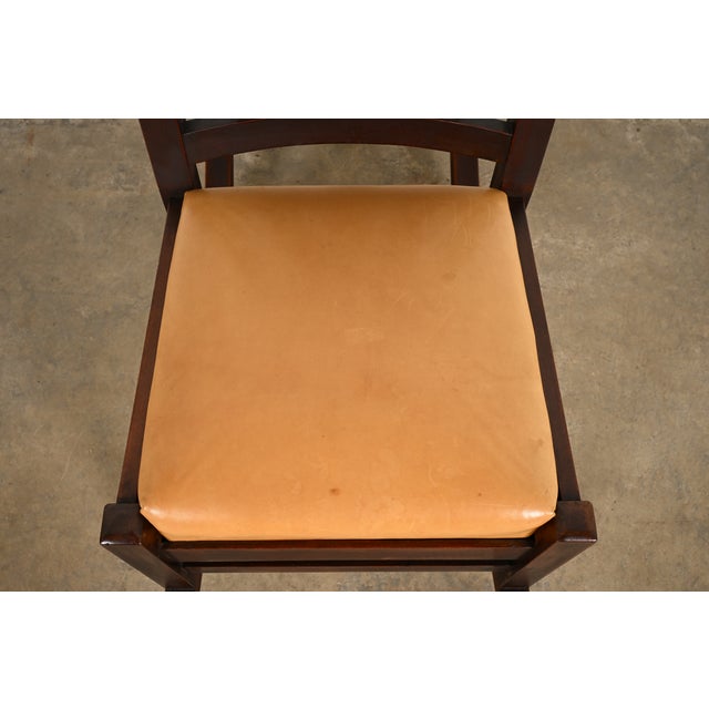 Wood L. & J. G. Stickley Antique Mission Arts & Crafts Mahogany Rocking Chair, Circa 1902 For Sale - Image 7 of 10