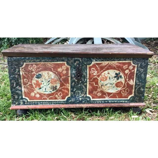 Painted Pine European Blanket Chest For Sale - Image 12 of 13