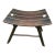 Mid-Century Arts & Crafts Solid Oak Wood Bench Stool Curved Seat Rustic For Sale