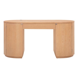 Marlow Natural Wood Executive Desk For Sale