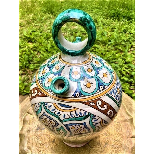 Mid 20th Century Large Fez Ceramic Lidded Jar From Morocco For Sale - Image 4 of 13