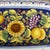 Wonderful Magnanelli Gubbio Italian hand painted wall plate. Hand painted sunflower with lemons and grapes wall plate...