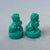 Turquoise Green Foo Dogs - Pair of Mini Guardian Lion Statues For Sale - Image 4 of 8