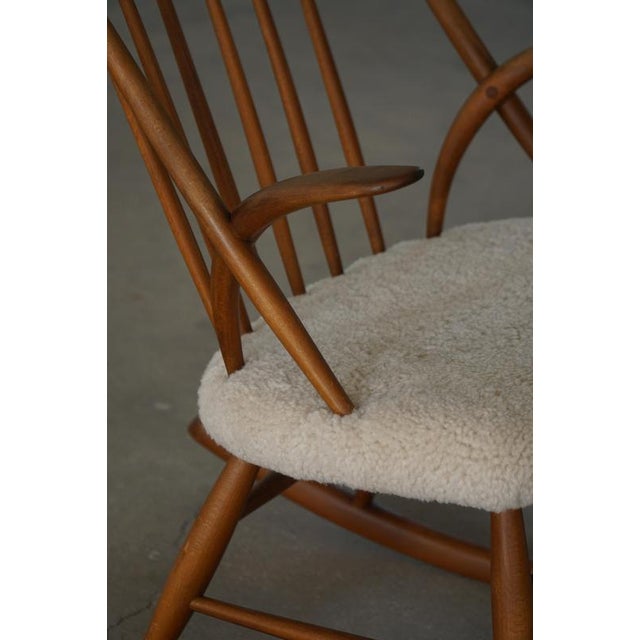 1960s Danish Modern Rocking Chair by Illum Wikkelsø for N. Eilersen, 1960s For Sale - Image 5 of 15