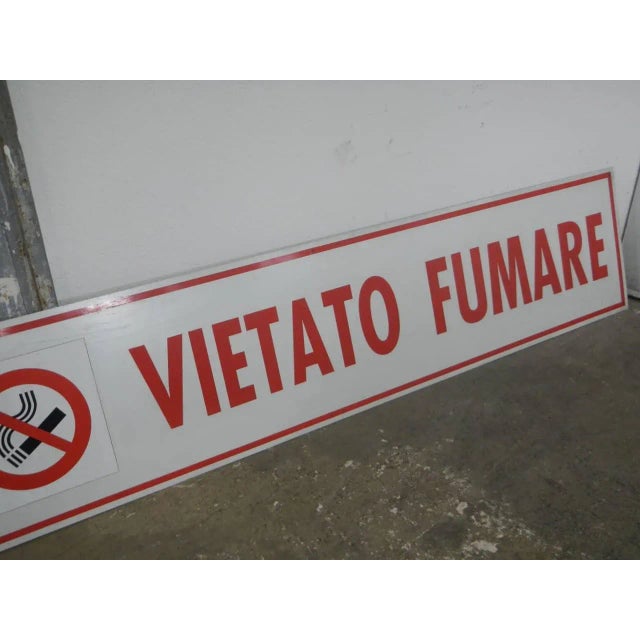 Red Vintage Tin Inscription ,1970s For Sale - Image 8 of 10