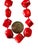Red Vintage Nepalese Natural Red Coral Beads Chocker Necklace 25 Beads For Sale - Image 8 of 8