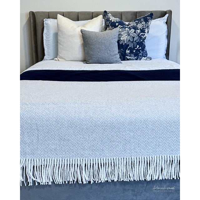 Marina Throw Jacquard Collection, Mink For Sale - Image 10 of 12