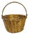 Vintage Brass Basket Bucket With Handle For Sale