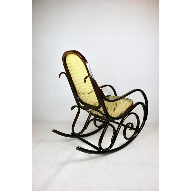 Vintage Brown Rocking Chair attributed to Michael Thonet For Sale - Image 6 of 14