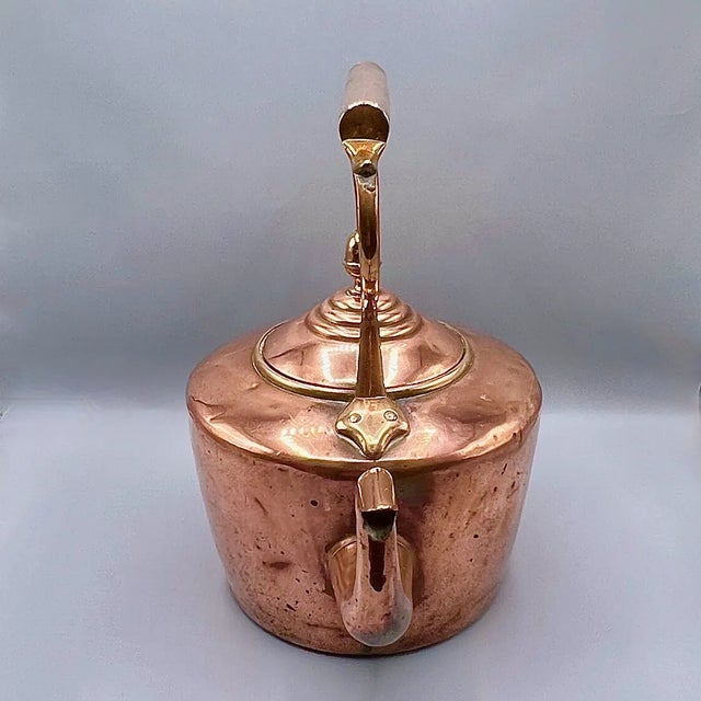 Copper Large English George III Copper Kettle, 1800 For Sale - Image 8 of 12