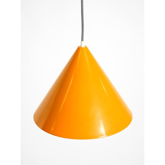 Vintage Model Billiard Pendant Lamp in Orange Metal by Louis Poulsen, 1970s For Sale - Image 9 of 17