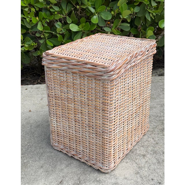 Bielecky Brothers Vintage Braided Rattan Three Drawer Low Chest For Sale - Image 4 of 14