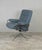 Fabulous Ekornes "London" Stressless Recliner In Sparrow Blue Leather. Sits Atop A Polished Chrome Spider Leg Base. In...