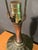 Vintage Mid Century Modern Olive Green Ceramic Table Lamp 1950s Retro Pottery Light For Sale - Image 10 of 12