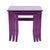 Nesting Coffee Tables in Purple Lacquered Wood, Set of 3 For Sale - Image 3 of 5