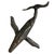 Leather Humpback Whale on Custom Steel Stand For Sale - Image 9 of 10