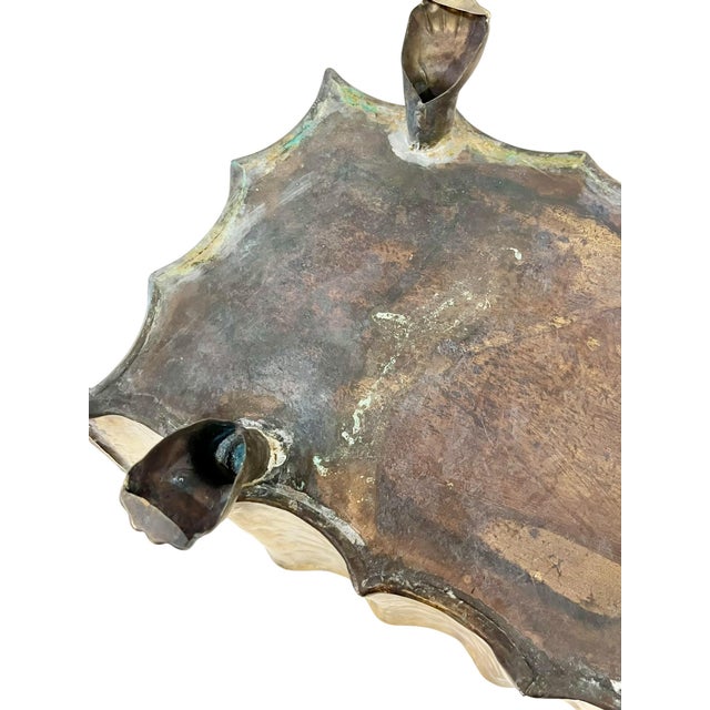 Vintage Mid Century Brutalist Italian Brass Planter Paw Feet For Sale - Image 16 of 18