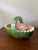 Green Vintage Ceramic Watermelon Basket Serving Bowl With Handle | Hand-Painted Mid-Century Summer Entertaining Fruit Basket For Sale - Image 8 of 9