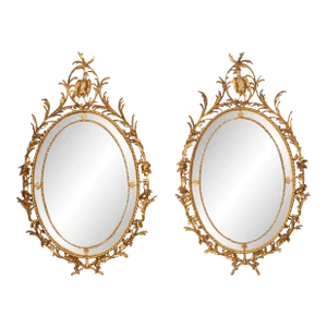 George III Style Giltwood Mirrors - a Pair