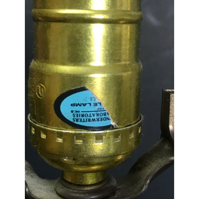 Brass Wave Table Lamps - a Pair For Sale - Image 9 of 13