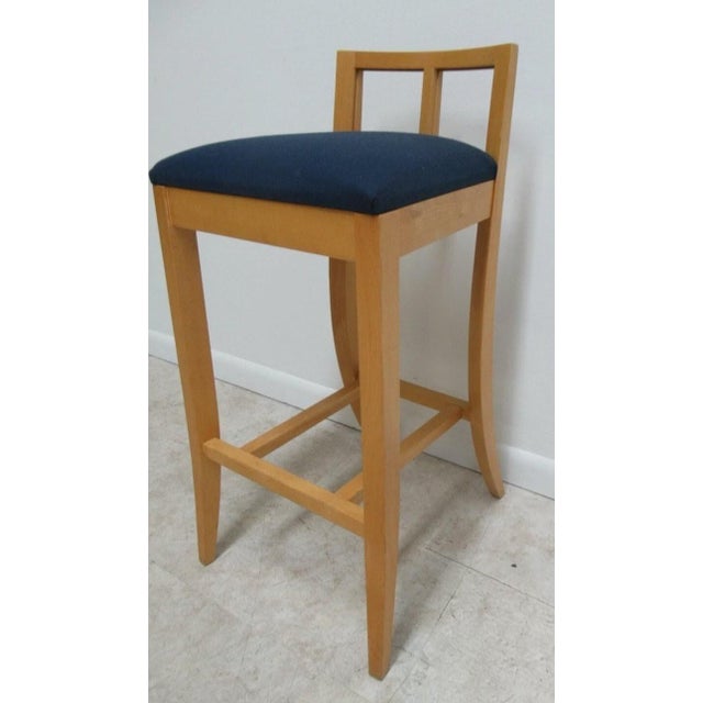 Brown 1990s Michael Graves Design for Atelier Prototype Finestra Bar Stool Chair One of a Kind For Sale - Image 8 of 13