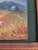 This vintage California hand-painted oil painting depicts a beautiful landscape. It features a building situated on a...
